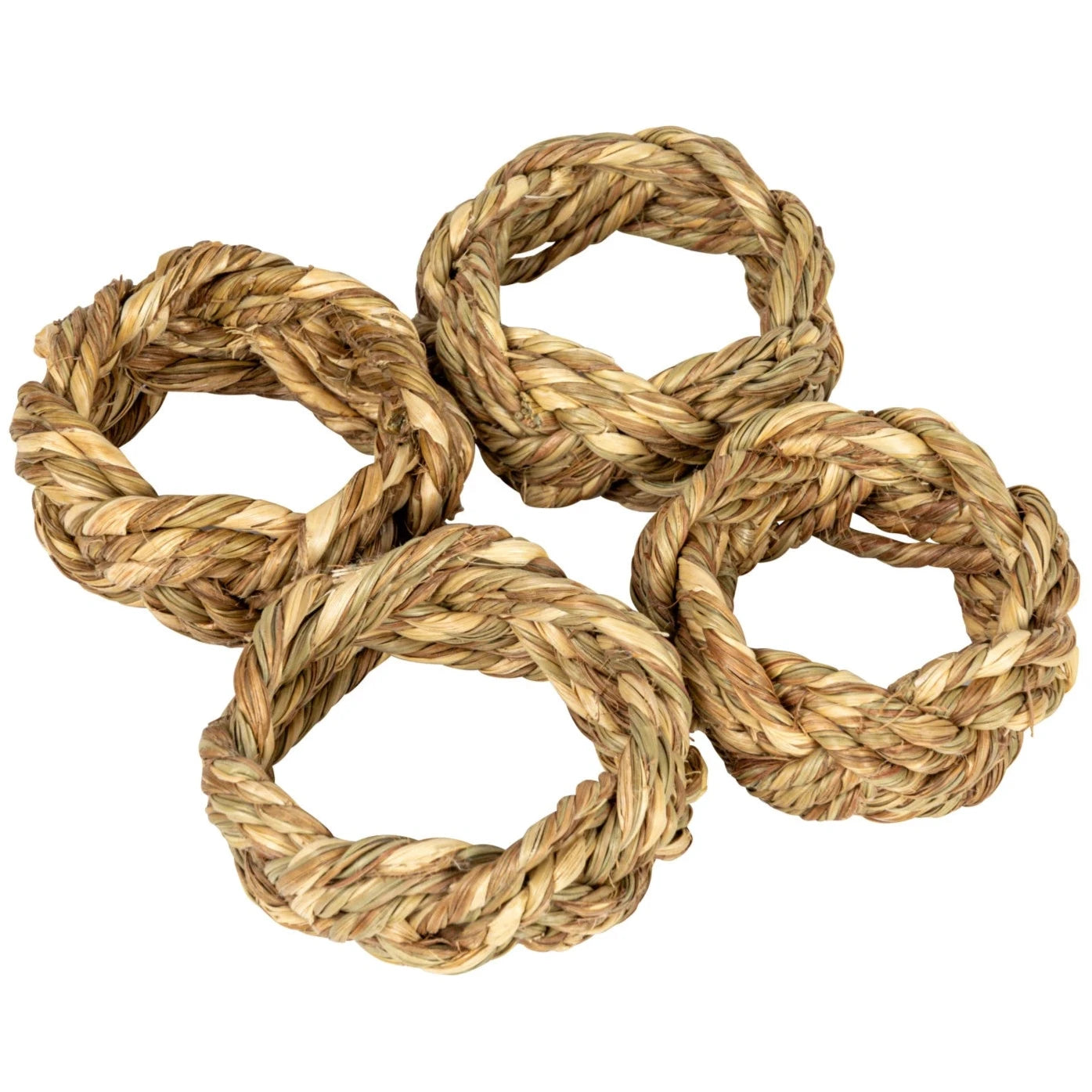 Braided Natural Seagrass Napkin Rings - 4 pc.