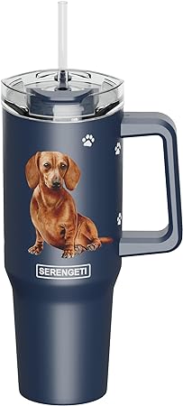 Serengeti Stainless Steel Dog Pattern Insulated Travel Mug - 40 oz.