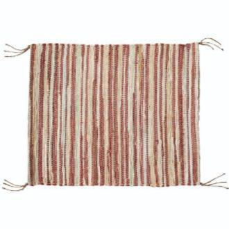 Jute Fringe Cinnamon Chindi Rug - 24 x 36