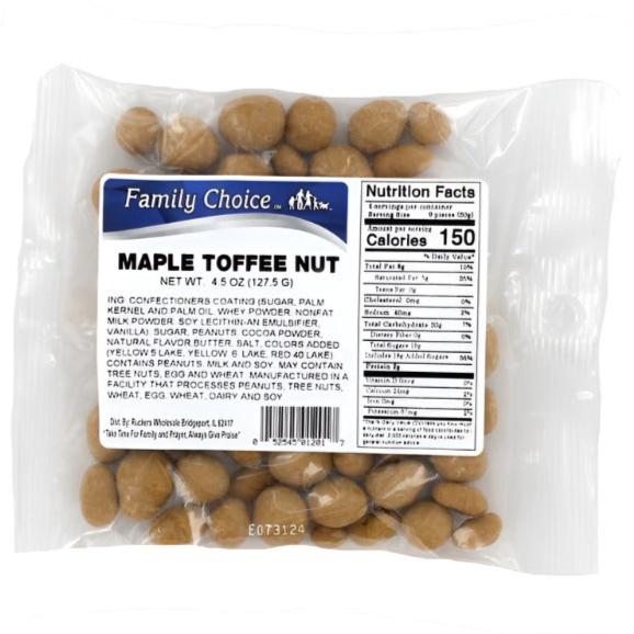 Family Choice Maple Toffee Nuts - 4.5 oz.