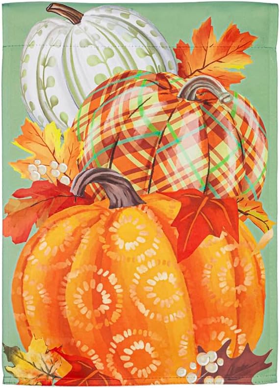 Evergreen Autumn Themed Garden Flags - 12.5 x 18