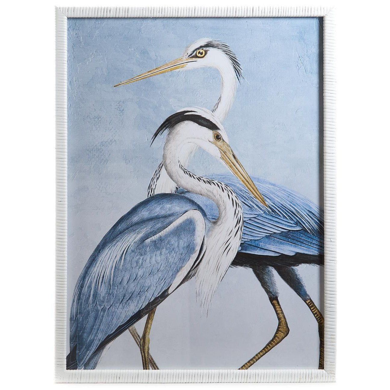 Water Bird Wall Art in Hand-Crafted Rattan Frame - 31.5 x 23.5