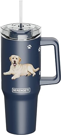 Serengeti Stainless Steel Dog Pattern Insulated Travel Mug - 40 oz.