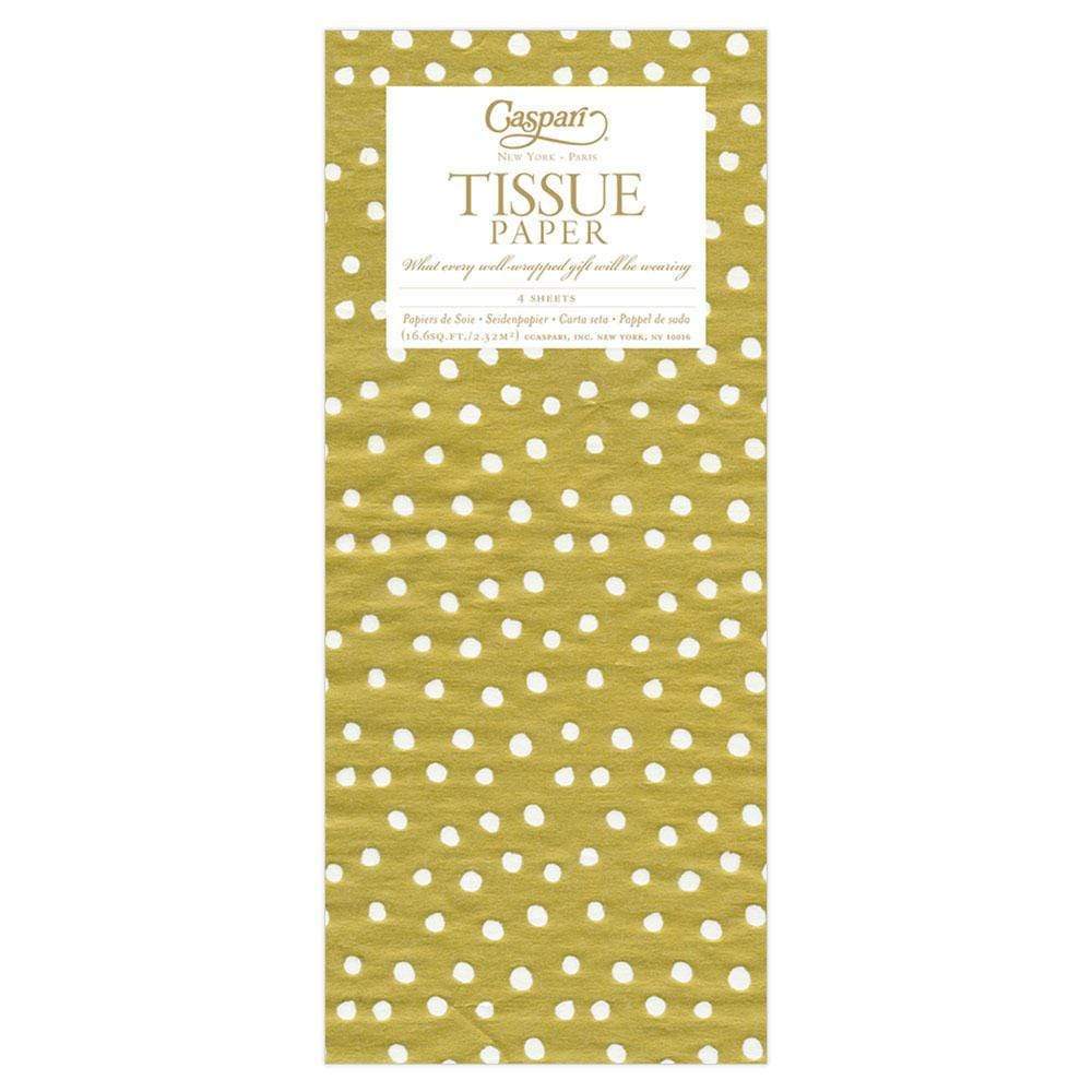 Gold with White Dots Tissue Paper