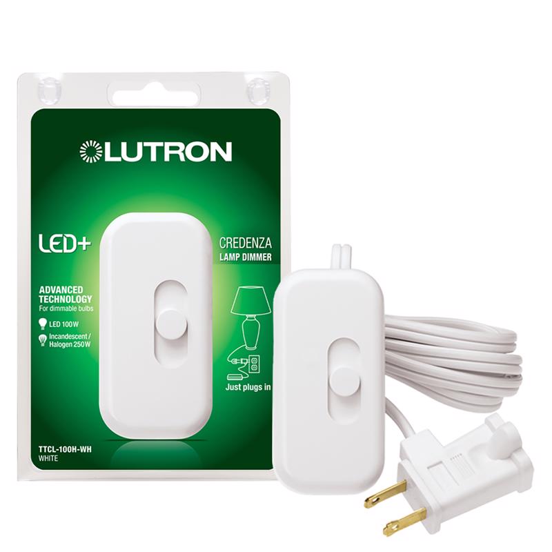 Lutron 100/250W Plug-In LED Dimmer Slide Switch