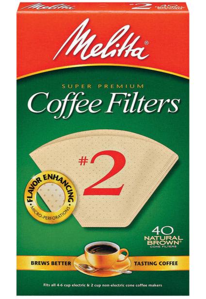 Melitta #2 Cone Coffee Filters (for 2-6 Cup Brewers)