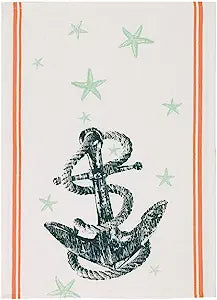 Anchor & Sea Stars Linen Kitchen Towel - 18 x 25