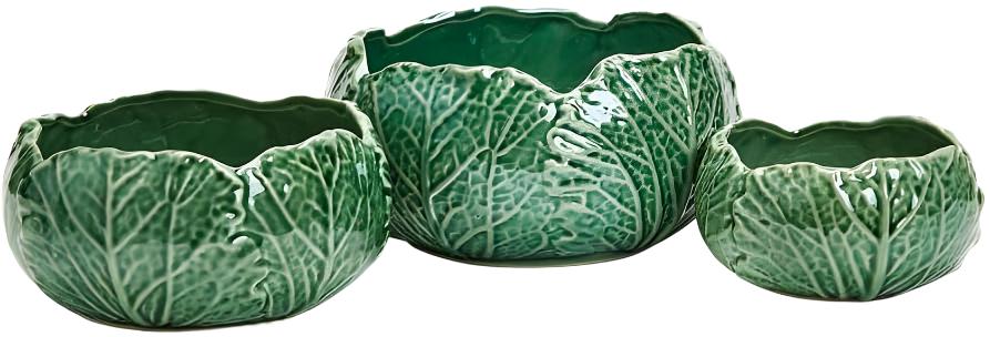 Ceramic Cabbage Leaf Bowls