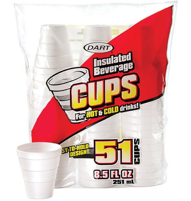 Dart 8.5 oz. Insulated Beverage Cups - 51 pc.