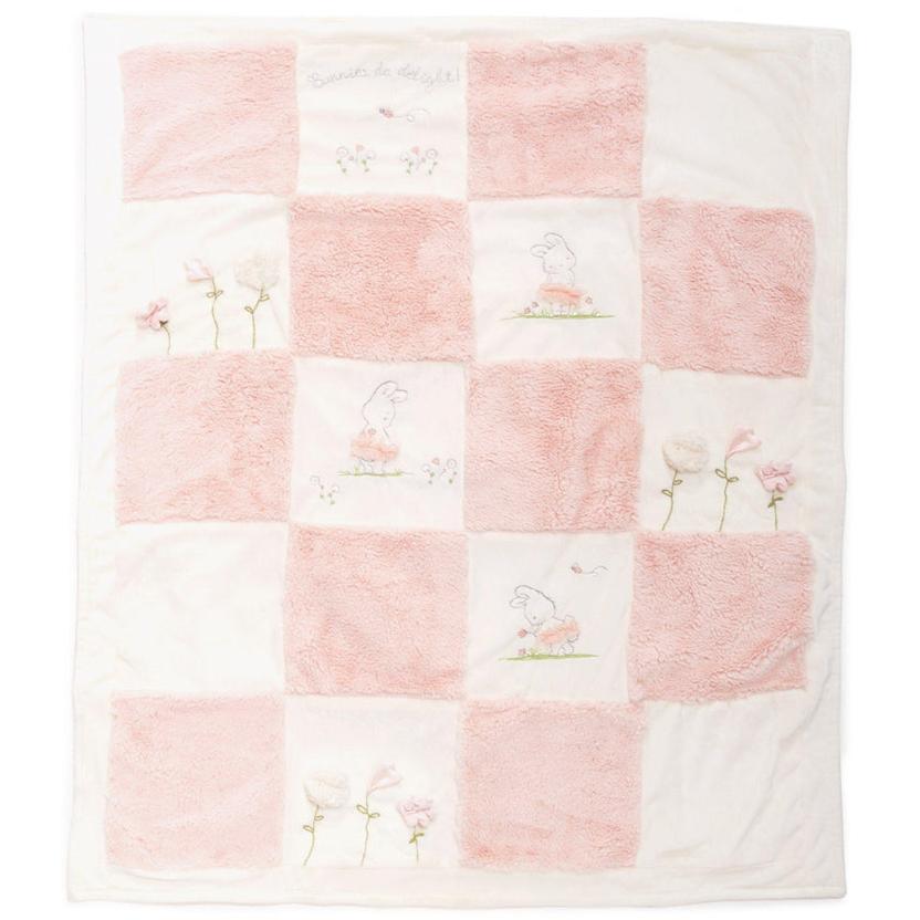 TuTu Delight Bunny Velour Quilt - 37 x 42