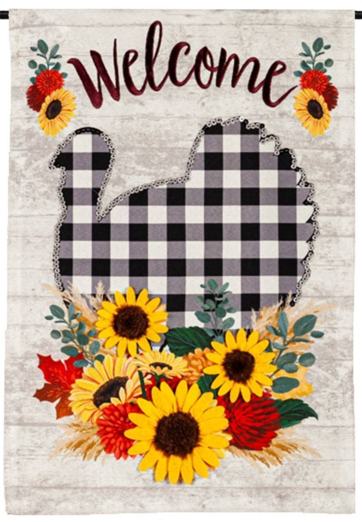 Evergreen Welcome Themed Garden Flags - 12.5 x 18