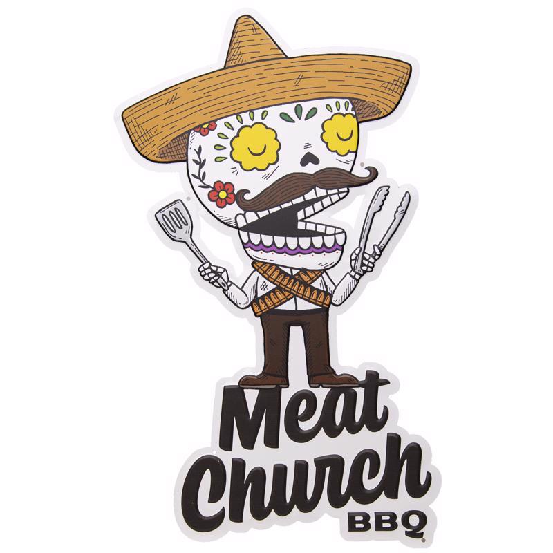 Meat Church Meato Bandito Aluminum Embossed Tacker Sign