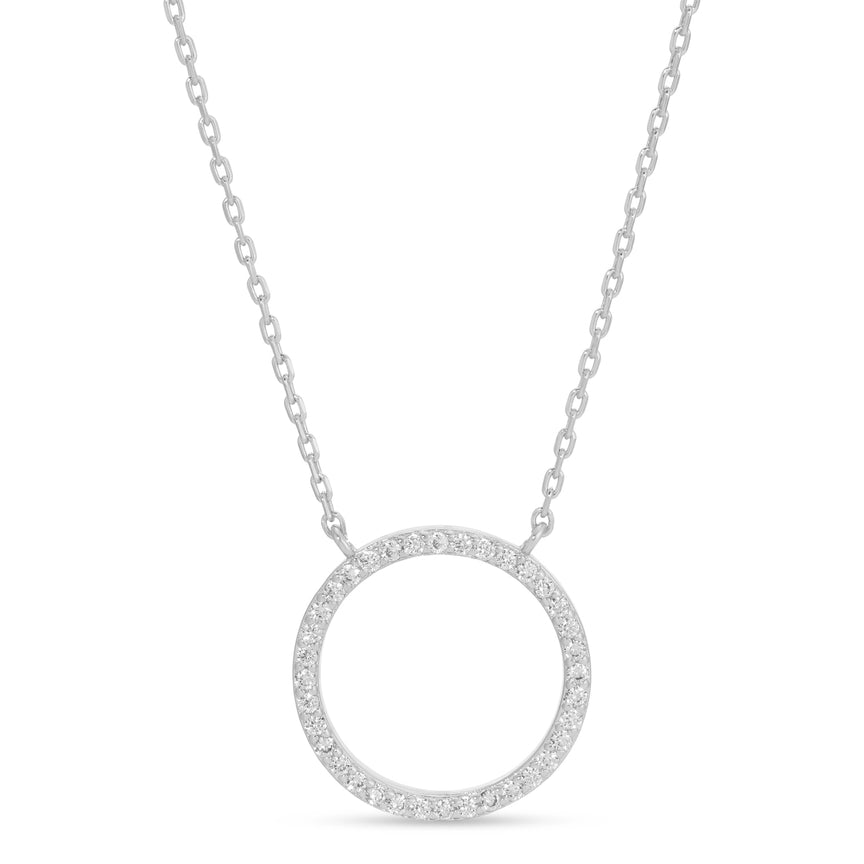 Open Pave Circle Pendant