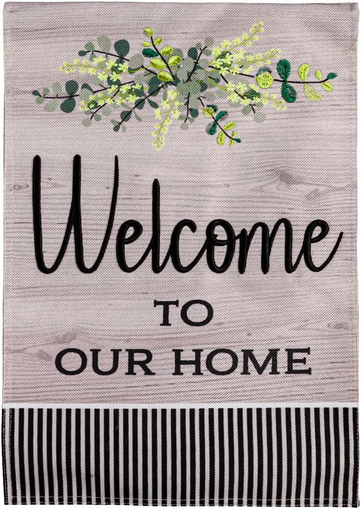 Evergreen Welcome Themed Garden Flags - 12.5 x 18