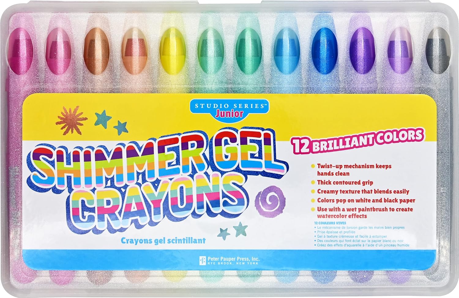 Studio Series Shimmering Gel Crayons - 12 pc.