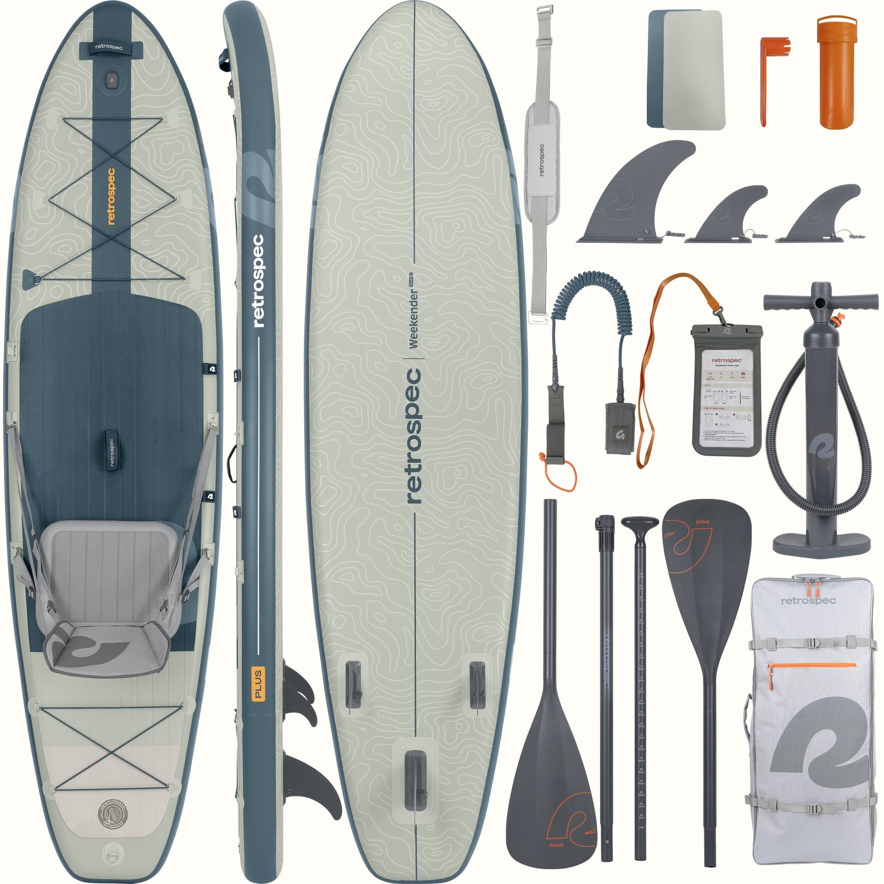 Weekender Plus 2 Inflatable Paddle Board Kit - River Rock