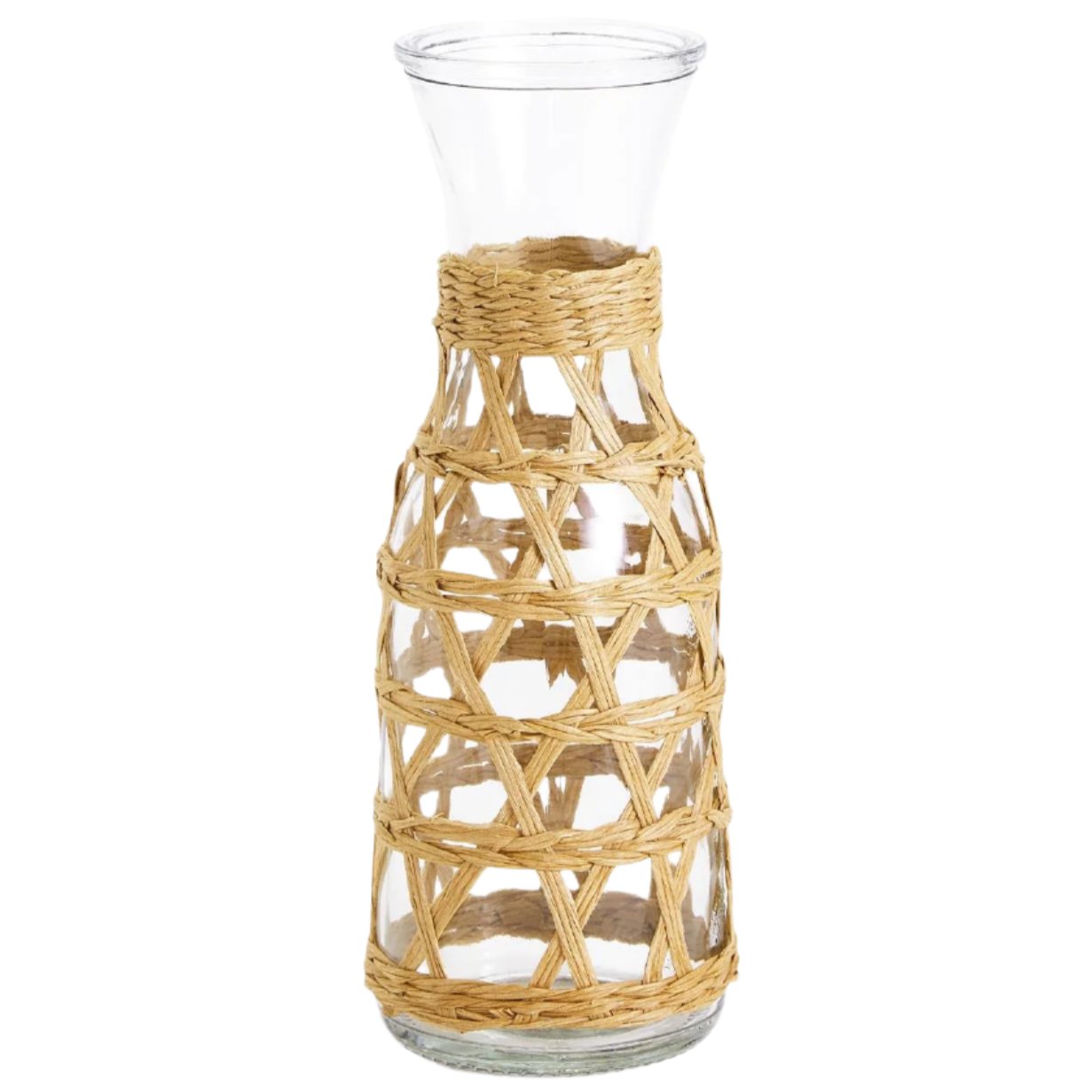 Hand-Woven Paper Yarn Lattice Carafe - 32 oz.