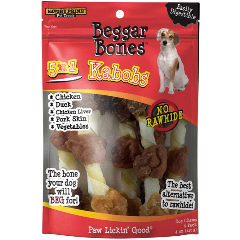 Beggar Bones 5-in-1 Kabob Dog Treats