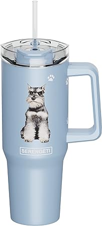 Serengeti Stainless Steel Dog Pattern Insulated Travel Mug - 40 oz.