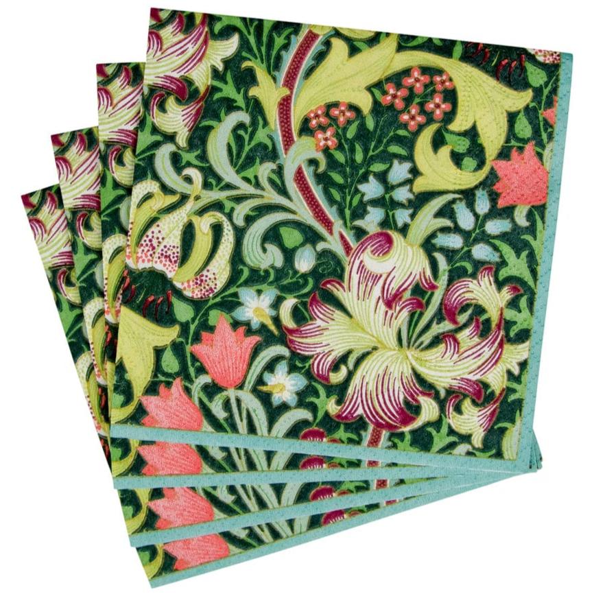 Golden Lily Paper Napkins