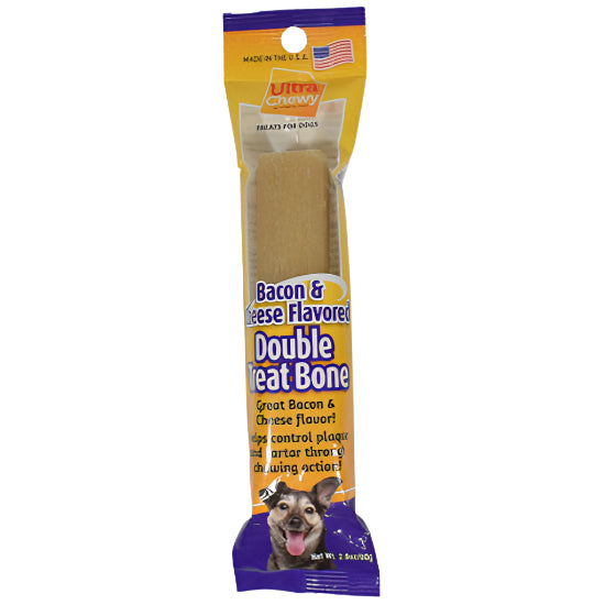 Ultra Chewy Bacon & Cheese Double Treat Bone - 2.8 oz.