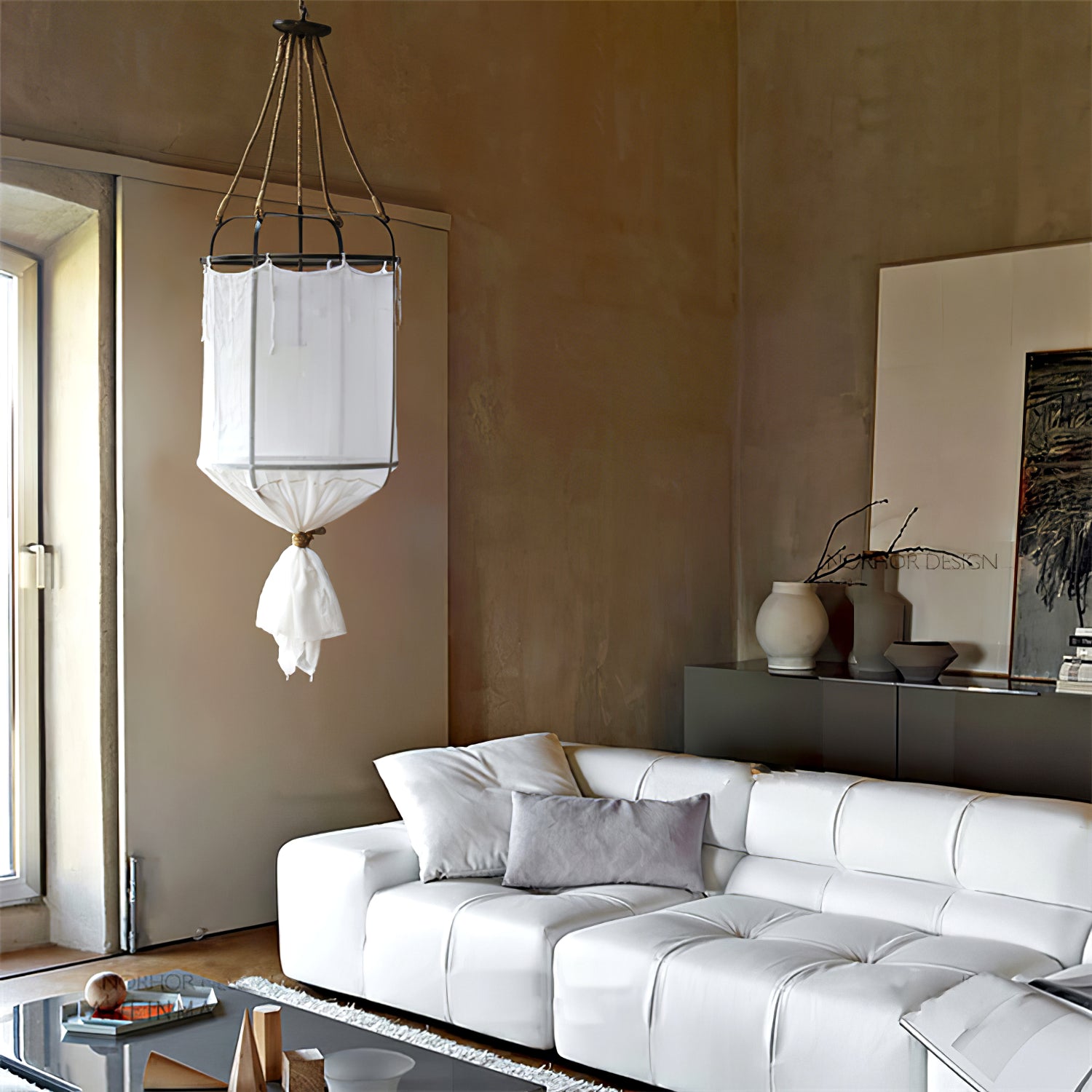 Provence Linen Pendant Light