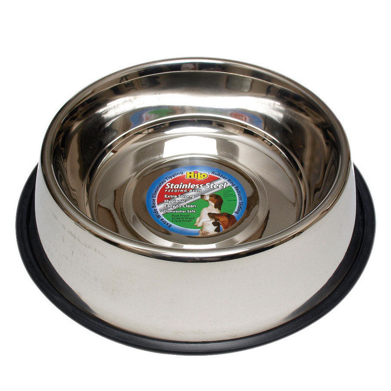 HiLo Non-Skid Stainless Steel Dog Food Dish