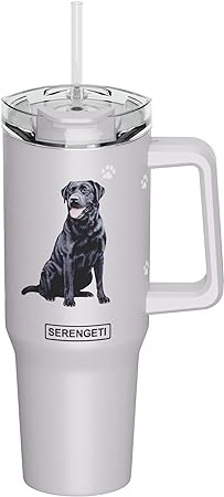 Serengeti Stainless Steel Dog Pattern Insulated Travel Mug - 40 oz.