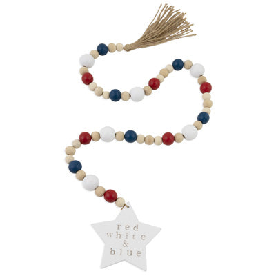 Patriotic USA Beaded Garland - 3'