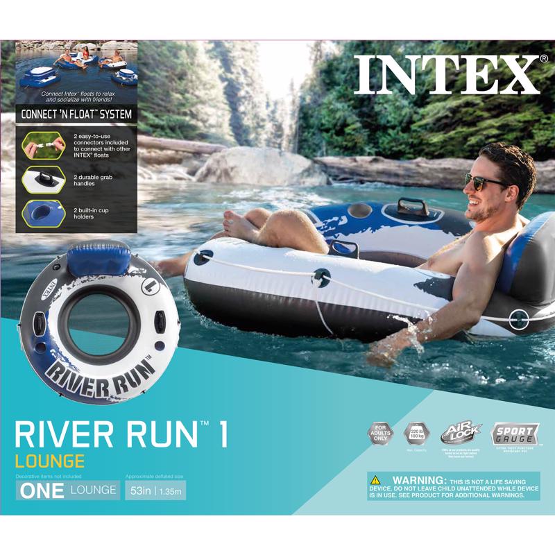 Intex River Run Vinyl Inflatable Floating Tube - 53