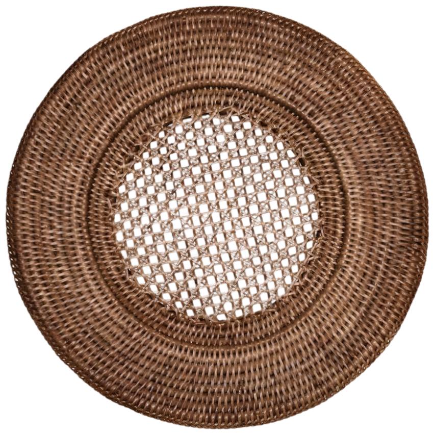 Natural Rattan Hand-Woven Plate Charger - 12.5