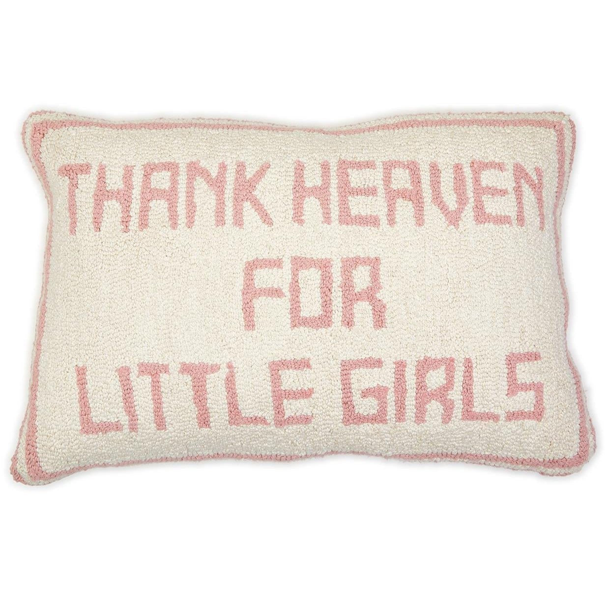 Thank Heaven for Little Boys/Girls Embroidered Pillow - 18 x 13