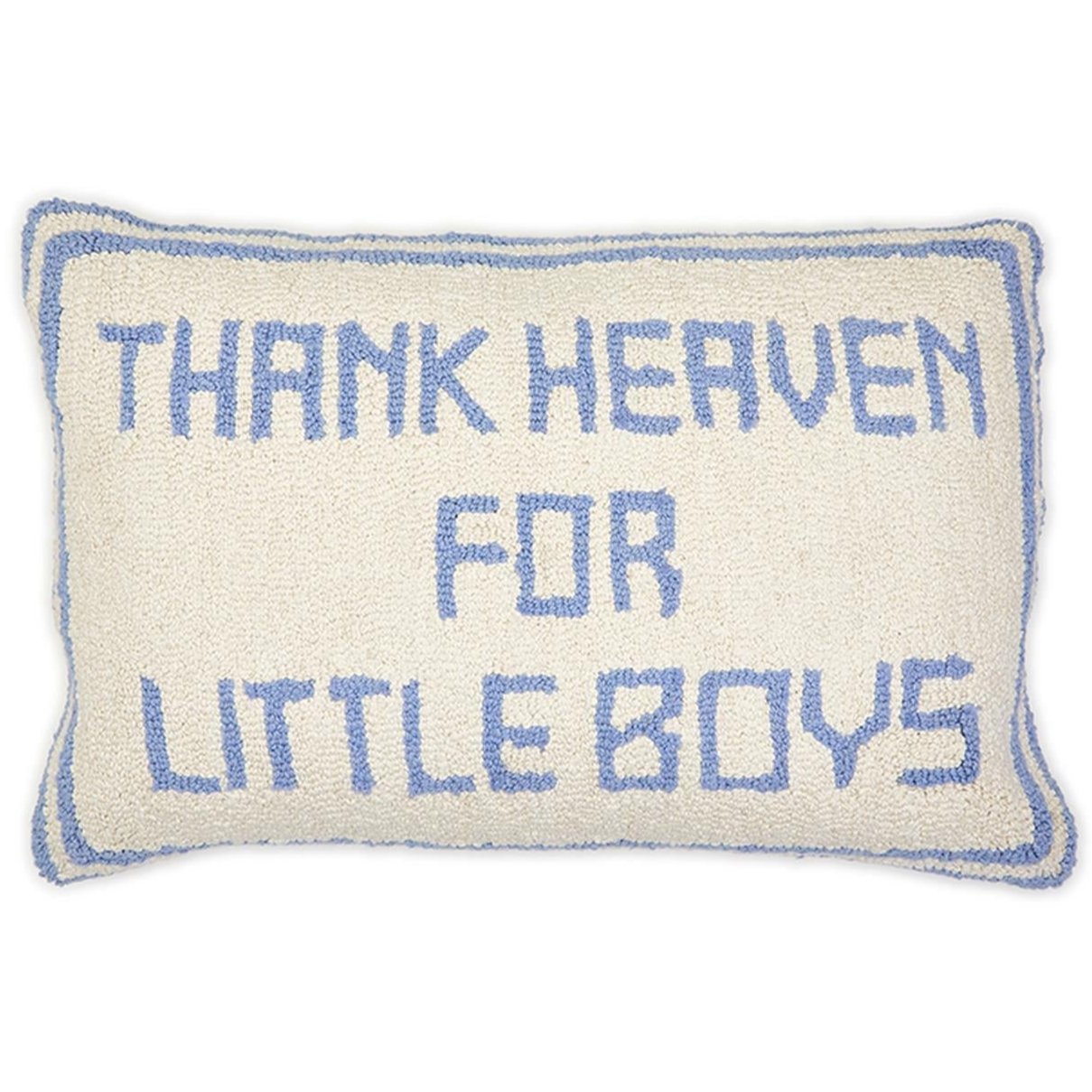 Thank Heaven for Little Boys/Girls Embroidered Pillow - 18 x 13