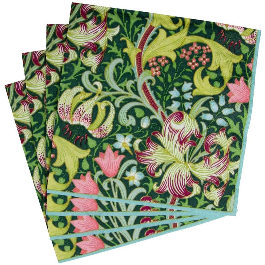 Golden Lily Paper Napkins