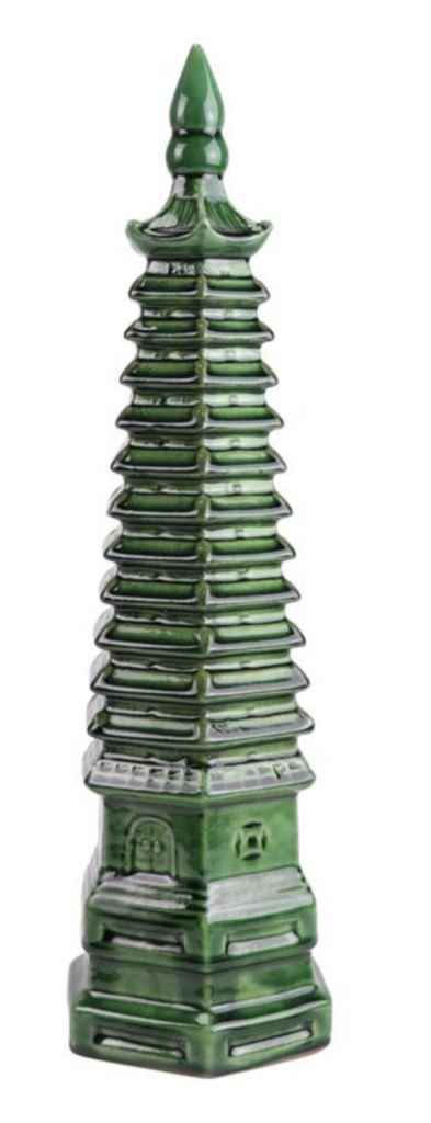 Glazed Ceramic Asian Pagoda - 16