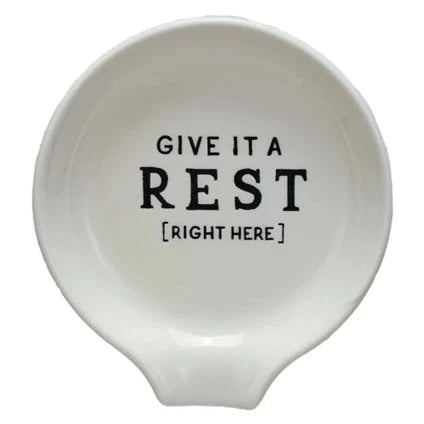 Give It A Rest Stoneware Spoon Resting Plate