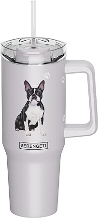 Serengeti Stainless Steel Dog Pattern Insulated Travel Mug - 40 oz.