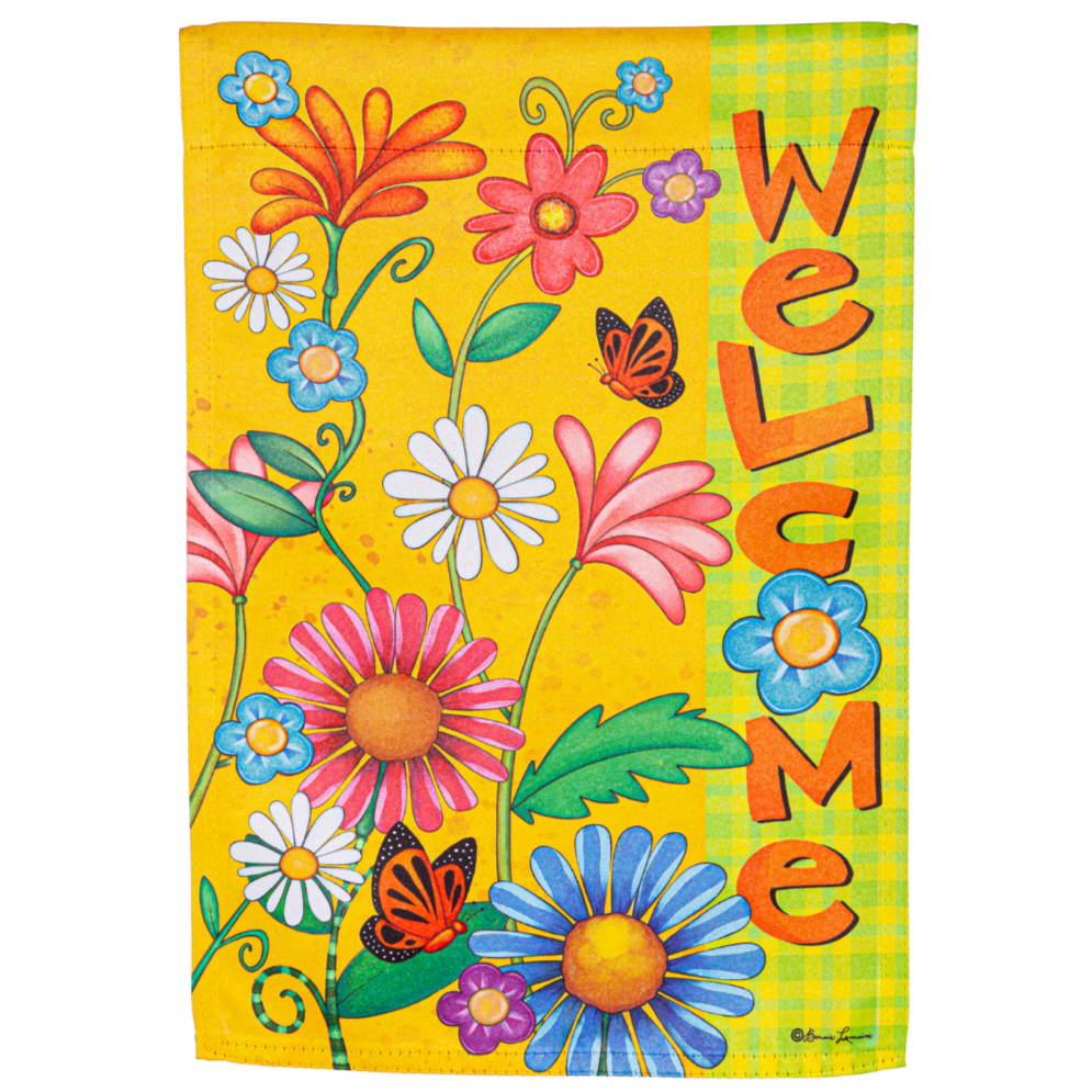 Evergreen Welcome Themed Garden Flags - 12.5 x 18