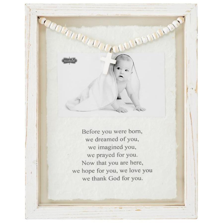 We Thank God Baby Prayer Pinewood Photo Frame - 3 x 5