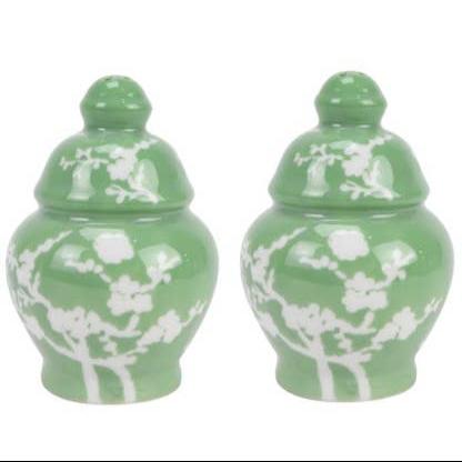 Ceramic Ginger Jar Salt & Pepper Shakers