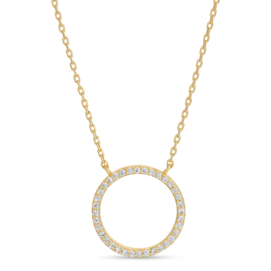 Open Pave Circle Pendant