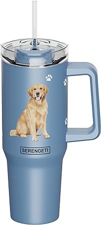 Serengeti Stainless Steel Dog Pattern Insulated Travel Mug - 40 oz.