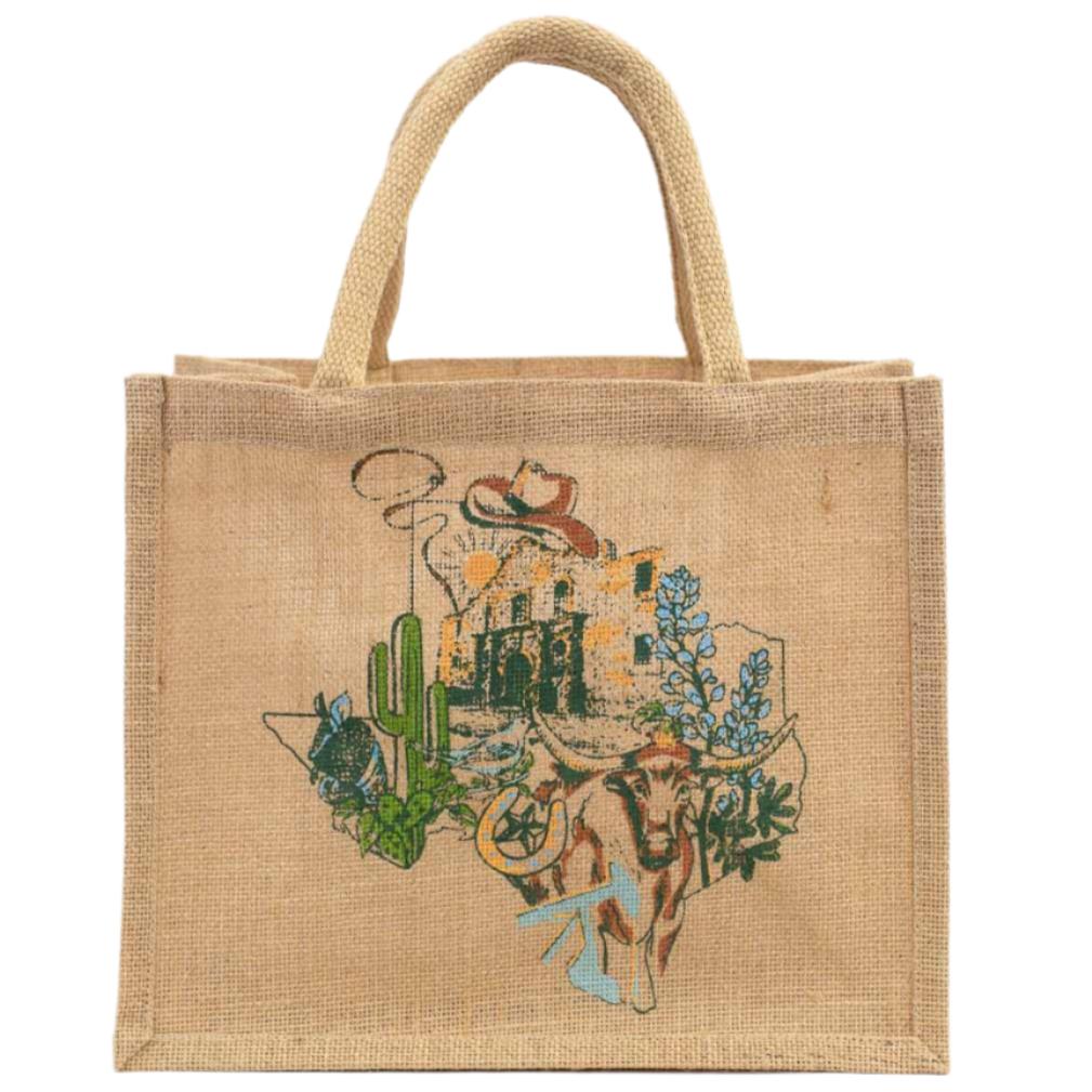 Texas Love Jute Gift Tote