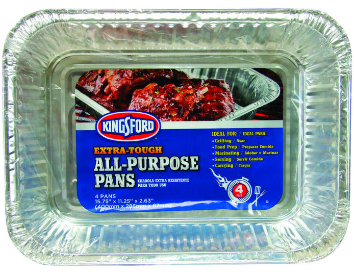 Kingsford Disposable All-Purpose Aluminum Grill Pans - 4 pc.