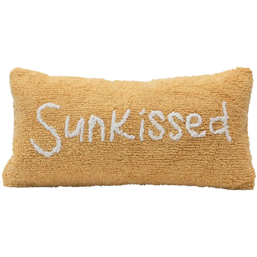 Sun Kissed Cotton Punch Hook Lumbar Pillow - 24 x 12