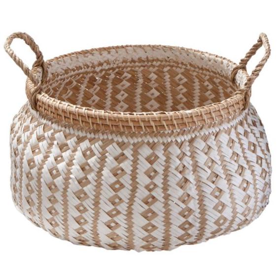 Diamond Weave Seagrass Basket - 10.5 x 12.5