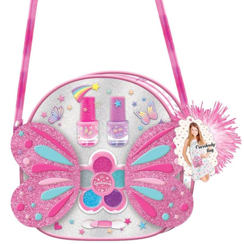 Superstar Butterfly Crossbody Bag & Makeup Set - 6 pc.