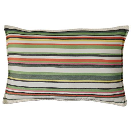 Garden Stripe Cotton Throw Pillow - 24 x 16