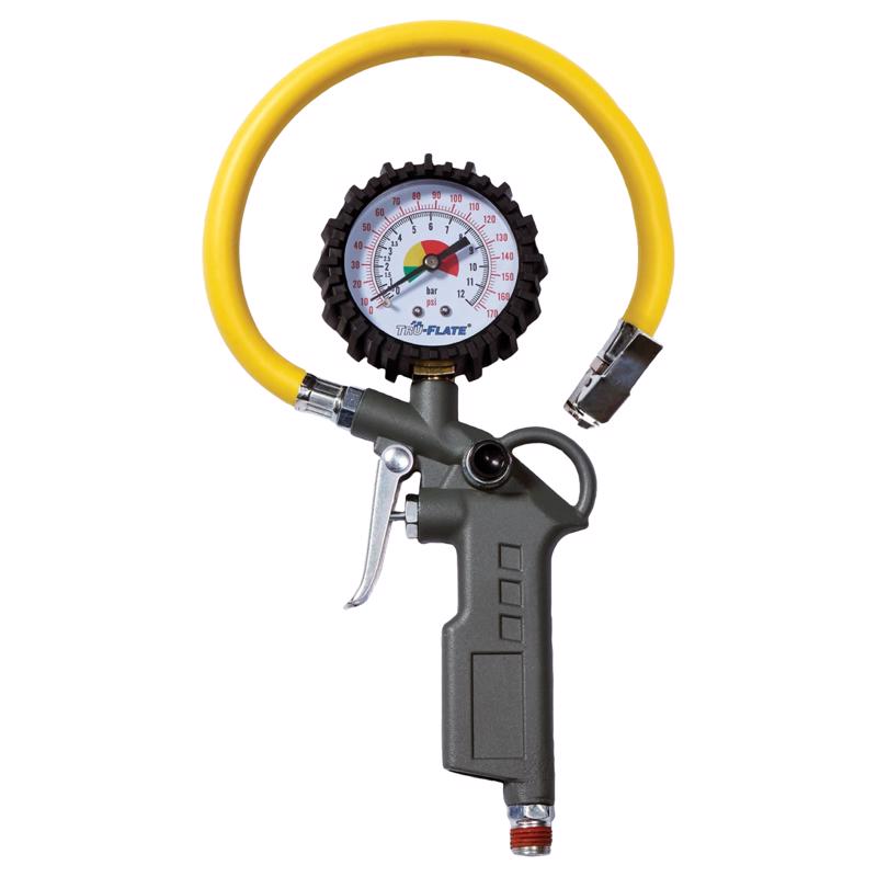 Tru-Flate Analog Inflator Gauge w/ 1/4 Hose