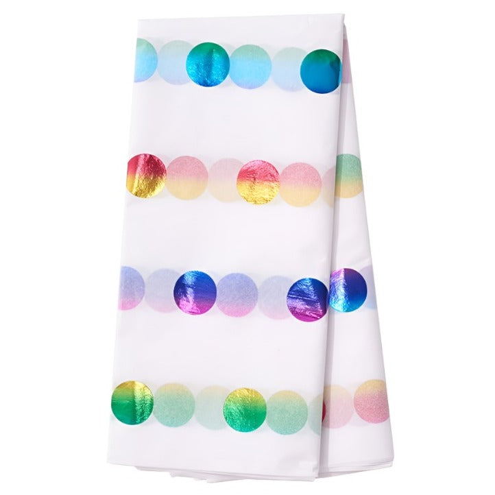 Tissue Paper - Rainbow Spots - 20 x 30 - 8 pc.